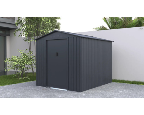 Căsuță de grădină metal 259x213 cm antracit | HORNBACH