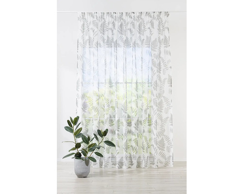 Decoratiune de fereastră cu model de ferigă și plantă în ghiveci