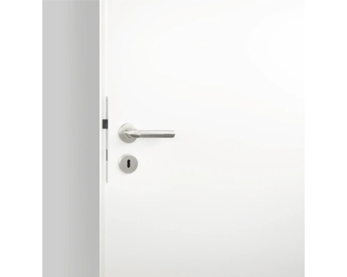 Ușă interioară albă cu set de clanțe din oțel inoxidabil