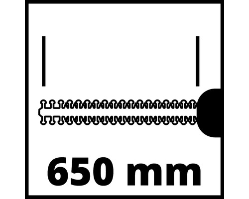 Simbol pentru o șină de ghidare cu o lungime de 650 milimetri
