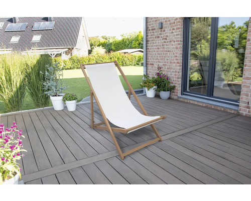 Șezlong plajă pliabil Garden Place Hailey 93x60x98 cm bej | HORNBACH