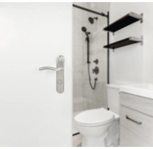 Mânere ușă cu șild Pertura Elin 72/240 mm oțel inoxidabil, pentru ușă baie/toaletă (WC)