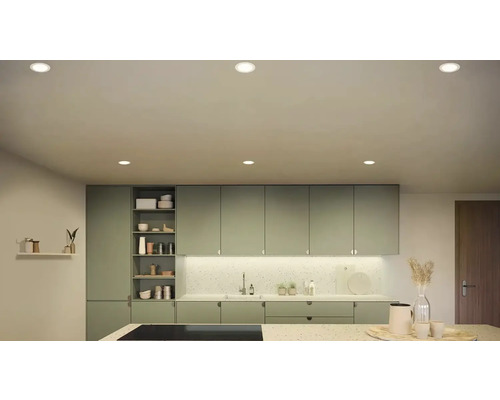 Spot LED încastrat Philips Hue 12W 1500 lumeni IP44, lumină RGBW, Ø170 mm, alb