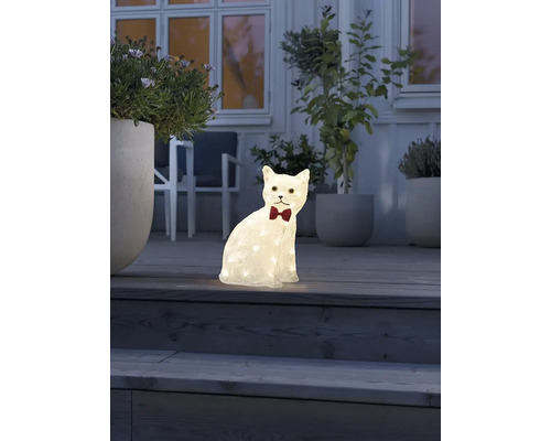 Figurină decorativă pisică cu fundă pentru exterior