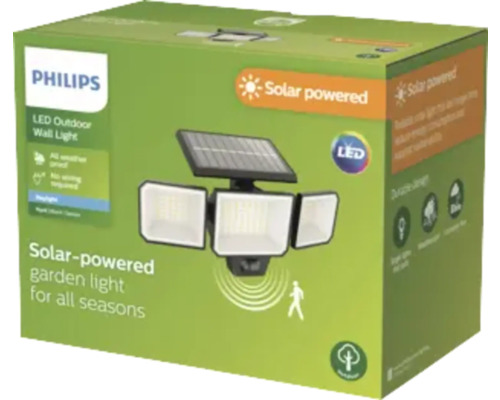 Ambalajul unei lămpi de perete cu LED solar pentru exterior Philips