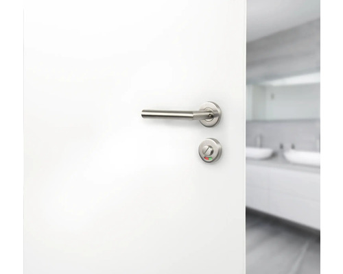 Ușă deschisă cu închidere pentru baie și mâner