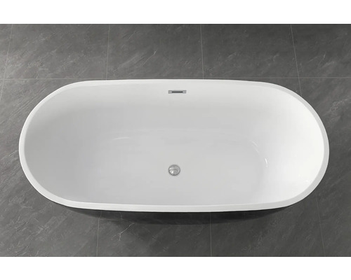 Cadă independentă de formă ovală, vedere de sus