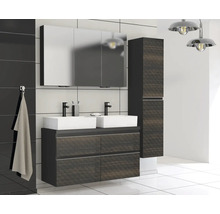Dulap bază lavoar Jungborn TRENTA, PAL, mâner argintiu, 120 cm, negru-maro