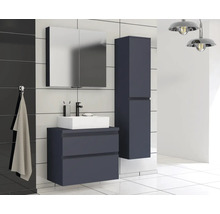 Dulap bază lavoar Jungborn TRENTA, PAL, mâner negru, 80 cm, albastru Marino