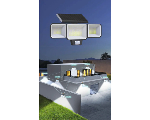 Reflector solar cu senzor de mișcare și posibilitate de conectare pentru iluminarea unei case