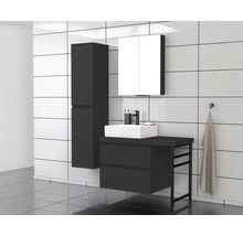 Dulap bază lavoar Jungborn TRENTA, PAL, 2 sertare mâner negru, 70 cm, antracit mat