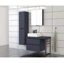 Dulap bază lavoar Jungborn TRENTA, PAL, 2 sertare mâner negru, 70 cm, albastru Marino
