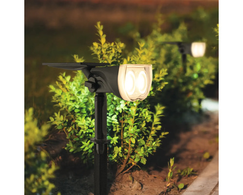 Spot solar pentru iluminat grădină cu țăruș de sol