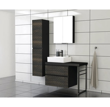 Dulap bază lavoar Jungborn TRENTA, geometric 4, PAL, 70 cm, negru-maro
