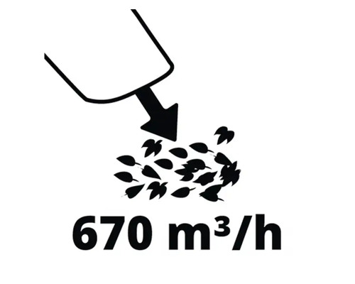 Simbol pentru un debit de aer de 670 metri cubi pe oră
