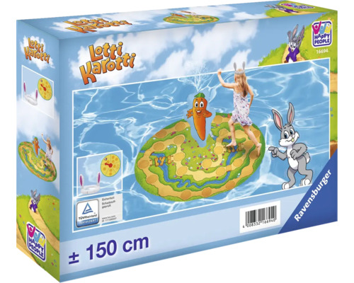 Ambalaj joc Lotti Karotti de la Happy People cu certificat TÜV Rheinland și indicație de dimensiune