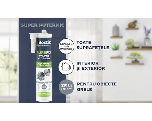 Adeziv de montaj Bostik Pure Fix pentru toate materialele