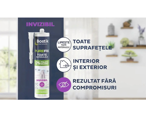 Adeziv universal Bostik Pure Fix pentru interior și exterior