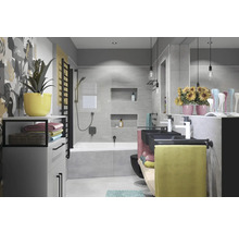 Gresie exterior / interior porțelanată rectificată MIRAVA MANHATTAN gri lappato 60x120 cm