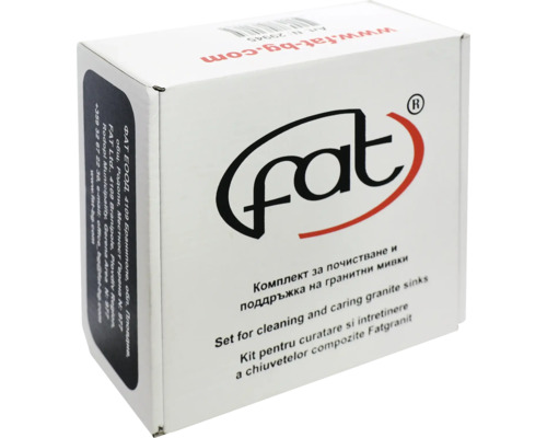 Set de îngrijire FAT pentru chiuvete din granit într-un ambalaj alb