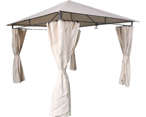 Pavilion cu perdele din material textil