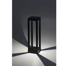 Lumină de grădină neagră cu design deschis, dreptunghiular