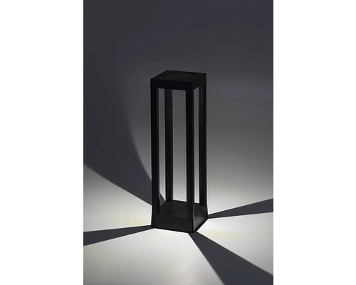 Lumină de grădină neagră cu design deschis, dreptunghiular