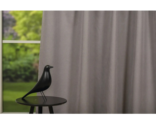 Perdea decorativă în interior cu fereastră și decorațiune pasăre