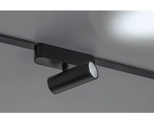 Spot pe șină negru pentru montaj pe tavan