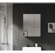 Baie cu dulap cu oglindă, chiuvetă și duș