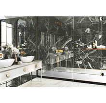 Faianță decorativă rectificată MIRAVA LUCCA Nero lucios 60x120 cm