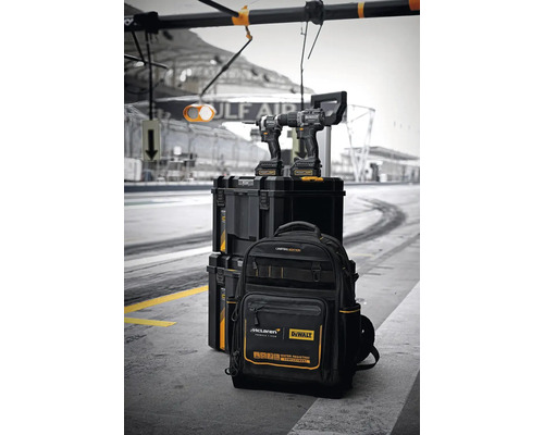 Set de scule cu mașină de găurit, mașină de înșurubat cu impact, cutie de scule și rucsac