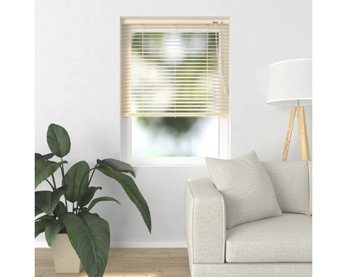 Fereastră cu jaluzea într-un spațiu de locuit luminos