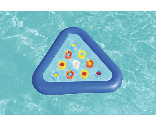 Suport gonflabil triunghiular pentru băuturi pentru piscine, cu suporturi multiple pentru pahare