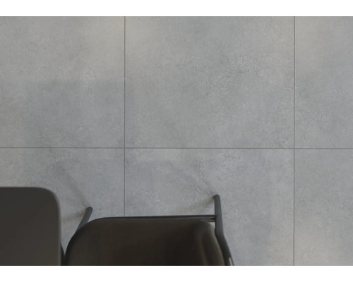 Gresie gri cu scaun și masă de sus