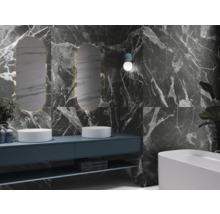 Faianță decorativă rectificată MIRAVA LUCCA Nero mat 120x120 cm