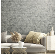 Living decorativ cu canapea și tapet cu model