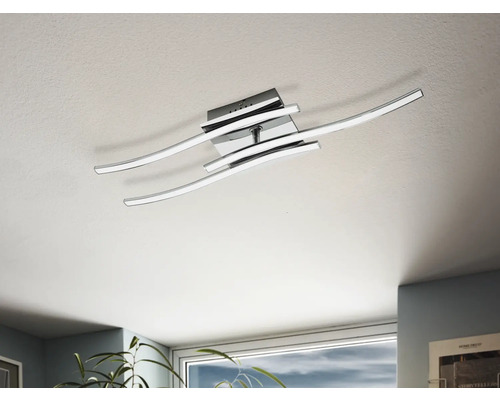 Lumină de plafon cu brațe curbate în design modern