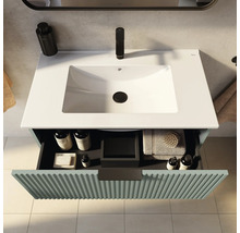 Set mobilier baie suspendat Roca Reef 80 cm PAL sage