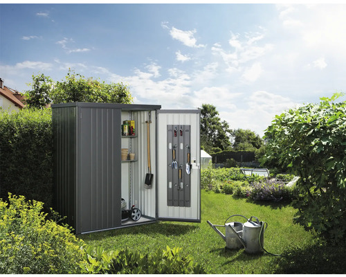 Dulap depozitare grădină pentru unelte Biohort 150 metal 155x83 cm gri închis metalizat Dulap depozitare grădină pentru unelte Biohort 150 metal 155x83 cm gri închis metalizat