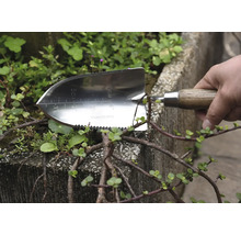 Cazma de plantat din oțel inoxidabil cu mâner de lemn pentru grădinărit