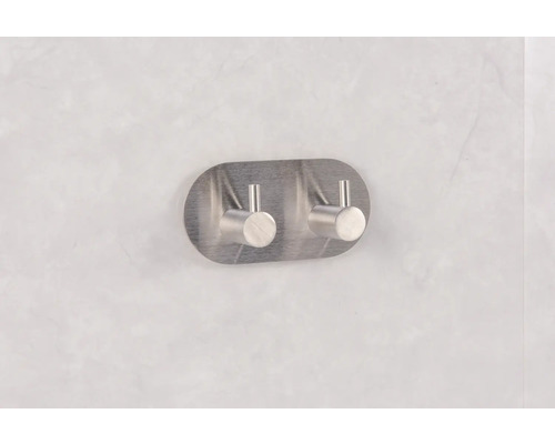 Cârlig dublu de haine din metal pentru montare pe perete