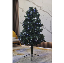 Brad artificial de Crăciun decorat cu iluminare în interior