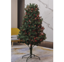 Brad artificial de Crăciun cu iluminare pe suport