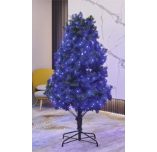 Brad artificial de Crăciun cu lumini pe un suport