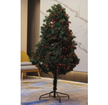 Brad împodobit de Crăciun cu iluminare