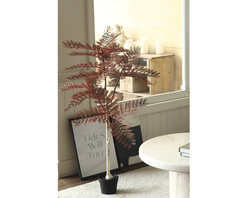 Copac artificial decorativ cu frunze în ghiveci pentru decorarea interioară