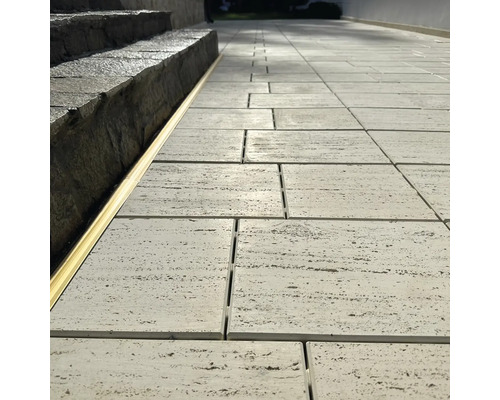 Exterior cu plăci de piatră și scări