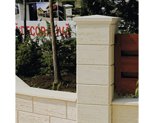 Prim-plan cu un zid de grădină cu elemente de stâlp și gard din lemn