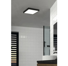 Plafonieră cu LED integrat Fueva5 20W 2300 lumeni, 28,5x28,5 cm, pentru baie IP44, negru